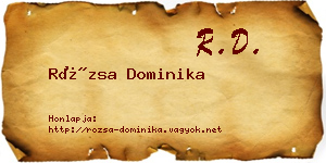 Rózsa Dominika névjegykártya
